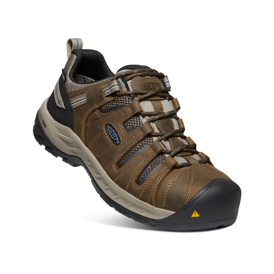 Keen Men's Flint II Waterproof (Steel Toe) Cascade Brown/Orion Blue