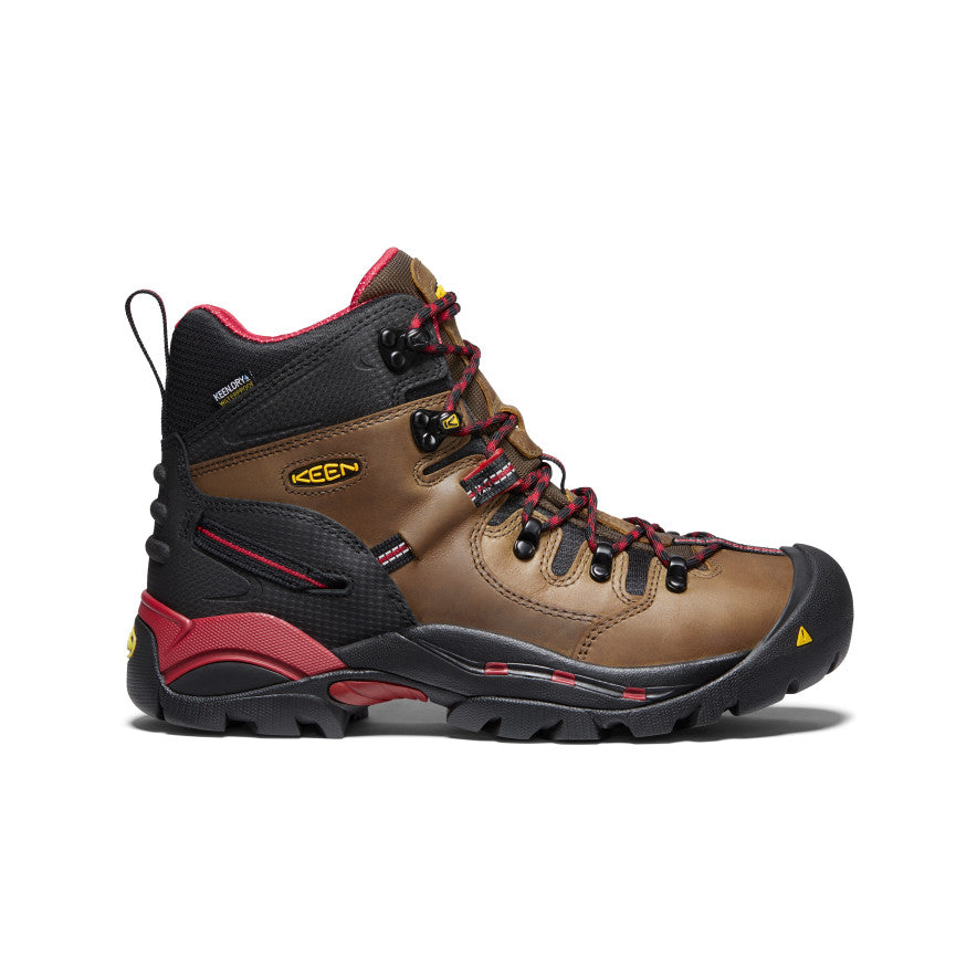 Keen Men's Pittsburgh 6" Waterproof Boot (Steel Toe) Bison