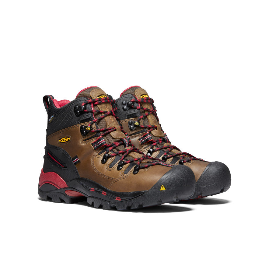Keen Men's Pittsburgh 6" Waterproof Boot (Steel Toe) Bison