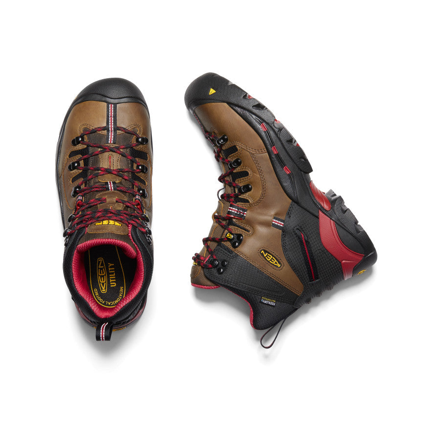 Keen Men's Pittsburgh 6" Waterproof Boot (Steel Toe) Bison