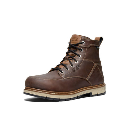 Keen Men's San Jose 6" Waterproof 90° Heel Boot (Aluminum Toe) Bison/Black