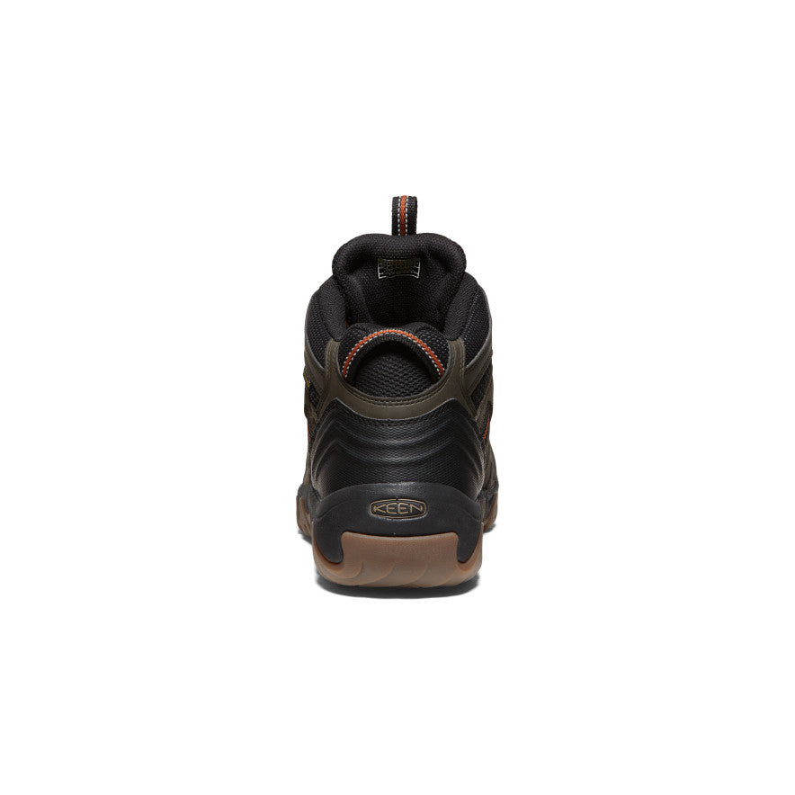Keen Men's Headout Waterproof Hiking Boot Black Olive/Fossil Orange