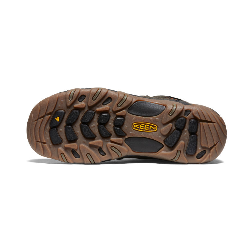 Keen Men's Headout Waterproof Hiking Boot Black Olive/Fossil Orange