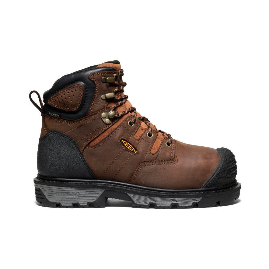 Keen Men's Camden 6" Waterproof Boot INT MET (Carbon Toe) Leather Brown/Black