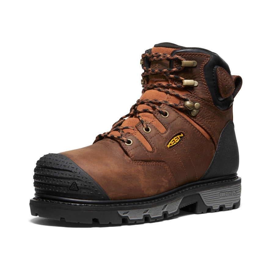 Keen Men's Camden 6" Waterproof Boot INT MET (Carbon Toe) Leather Brown/Black