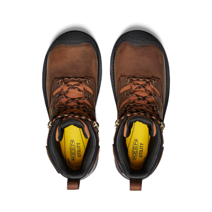 Keen Men's Camden 6" Waterproof Boot INT MET (Carbon Toe) Leather Brown/Black