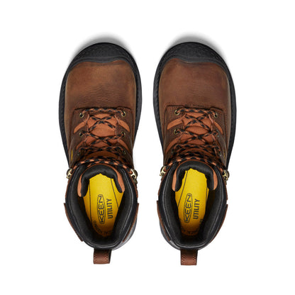 Keen Men's Camden 6" Waterproof Boot INT MET (Carbon Toe) Leather Brown/Black