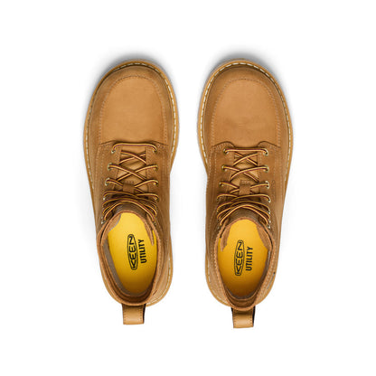 Keen Men's San Jose 6" Waterproof 90° Heel Boot (Soft Toe) Bistre/Gum