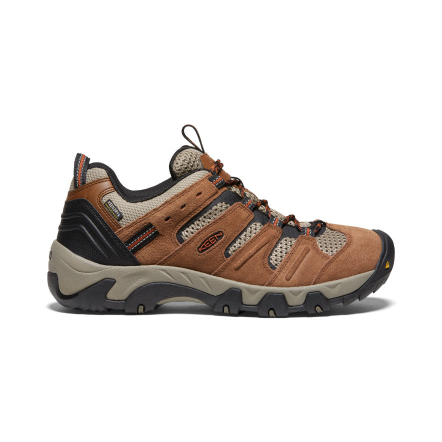 Keen Men's Headout Waterproof Hiking Shoe Bison/Fossil Orange