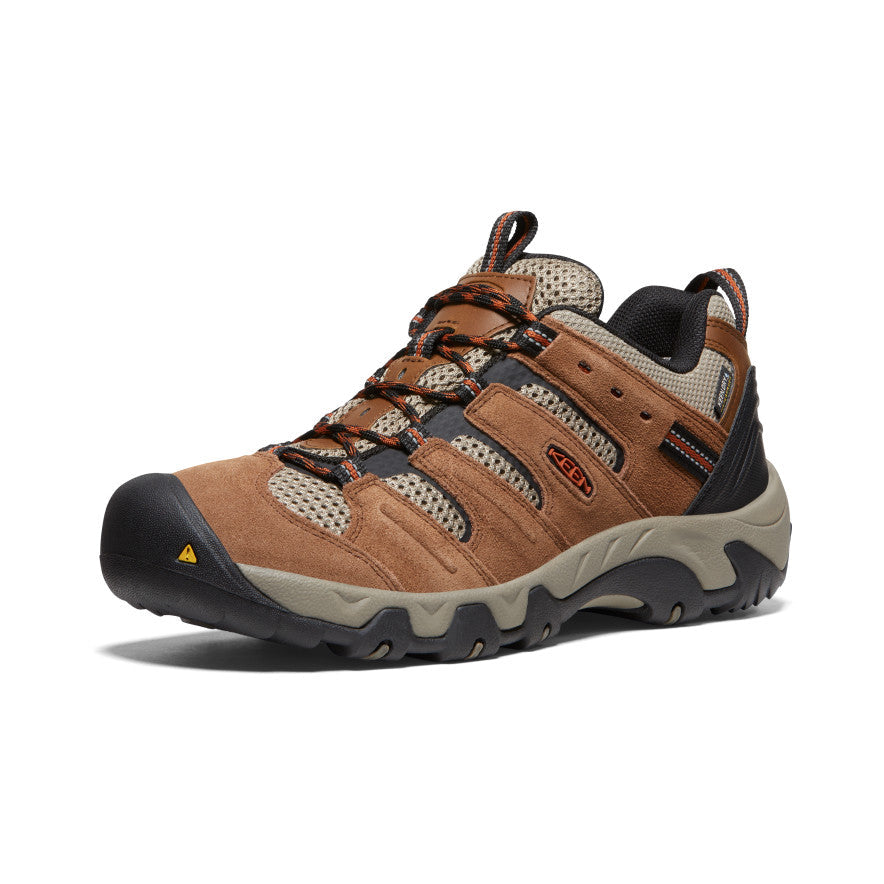 Keen Men's Headout Waterproof Hiking Shoe Bison/Fossil Orange