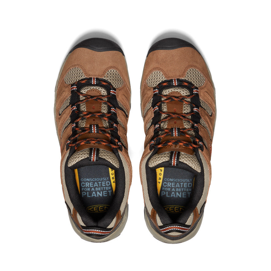 Keen Men's Headout Waterproof Hiking Shoe Bison/Fossil Orange