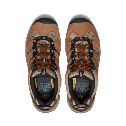 Keen Men's Headout Waterproof Hiking Shoe Bison/Fossil Orange
