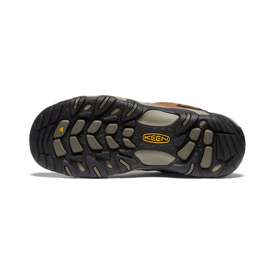 Keen Men's Headout Waterproof Hiking Shoe Bison/Fossil Orange