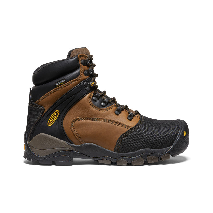 Keen Men's Louisville 6" MET Waterproof Boot (Steel Toe) Slate Black