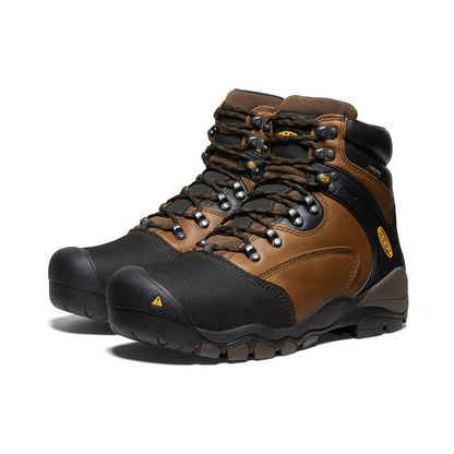 Keen Men's Louisville 6" MET Waterproof Boot (Steel Toe) Slate Black