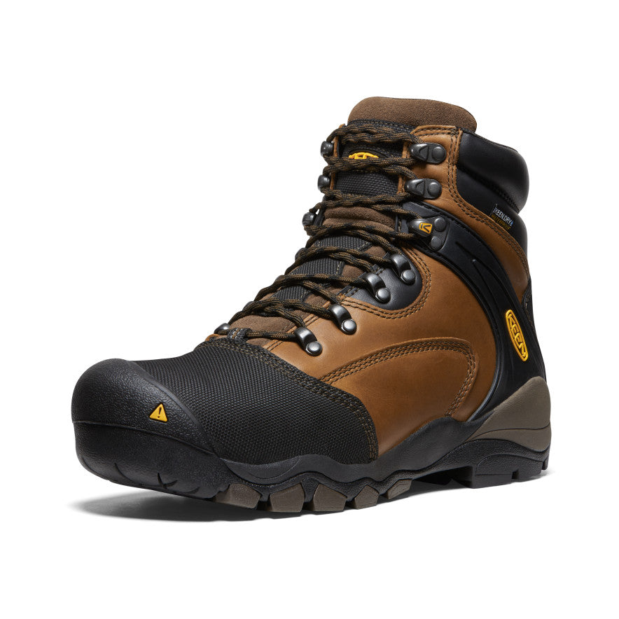 Keen Men's Louisville 6" MET Waterproof Boot (Steel Toe) Slate Black