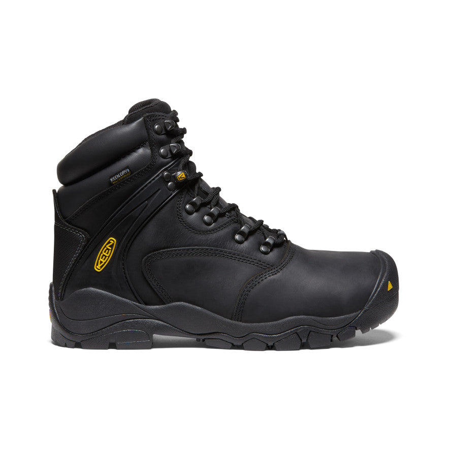 Keen Men's Louisville 6" Waterproof Boot (Steel Toe) Black