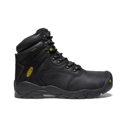 Keen Men's Louisville 6" Waterproof Boot (Steel Toe) Black