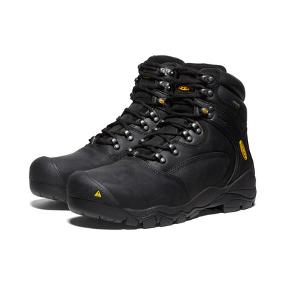 Keen Men's Louisville 6" Waterproof Boot (Steel Toe) Black