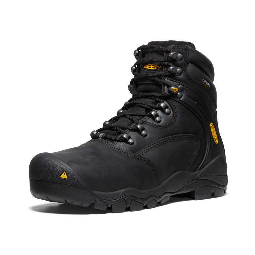 Keen Men's Louisville 6" Waterproof Boot (Steel Toe) Black