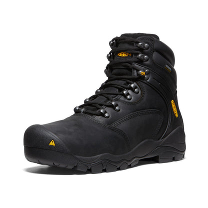 Keen Men's Louisville 6" Waterproof Boot (Steel Toe) Black