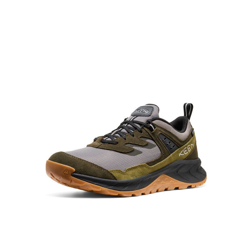 Keen Men's Hightrail Waterproof Hiking Shoe Steel Grey/Forest Night