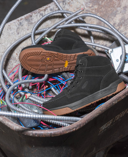 Keen Men's Gibson Boot (Soft Toe) Black/Gum