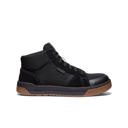Keen Men's Kenton Mid Work Shoe (Carbon Toe) Black/Gum