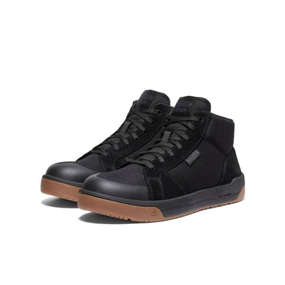 Keen Men's Kenton Mid Work Shoe (Carbon Toe) Black/Gum