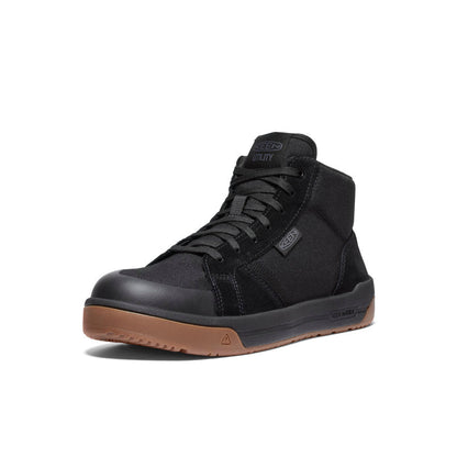Keen Men's Kenton Mid Work Shoe (Carbon Toe) Black/Gum