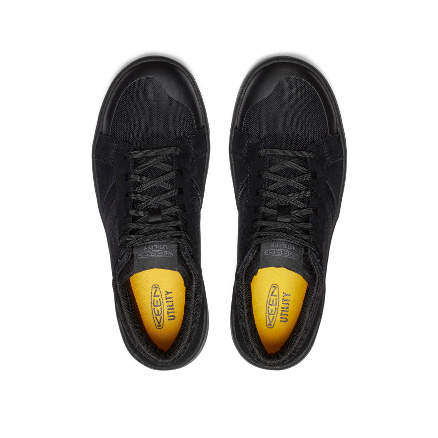 Keen Men's Kenton Mid Work Shoe (Carbon Toe) Black/Gum
