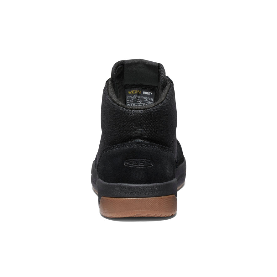 Keen Men's Kenton Mid Work Shoe (Carbon Toe) Black/Gum