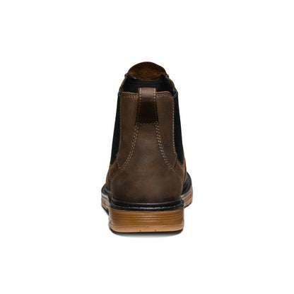 Keen Men's San Jose Chelsea 90° Heel Boot (Aluminum Toe) Cascade Brown/Gum