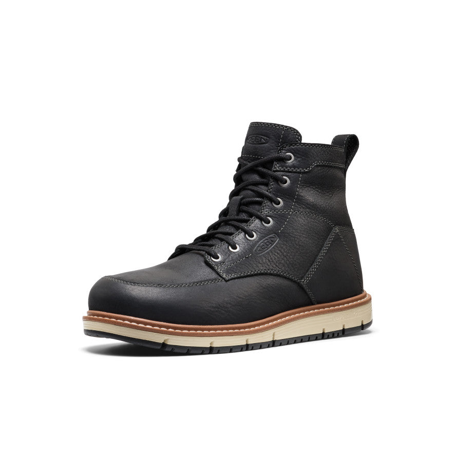 Keen Men's San Jose 6" Boot (Aluminum Toe) Black/Caramel Cafe
