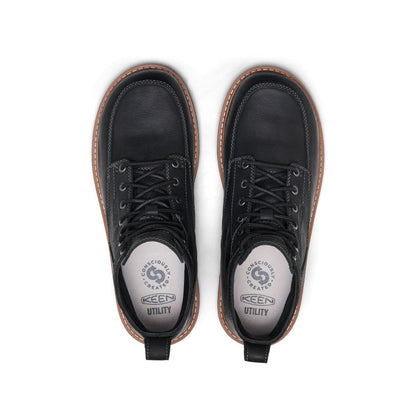 Keen Men's San Jose 6" Boot (Aluminum Toe) Black/Caramel Cafe
