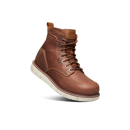 Keen Men's San Jose 6" Boot (Soft Toe) Gingerbread/Off White