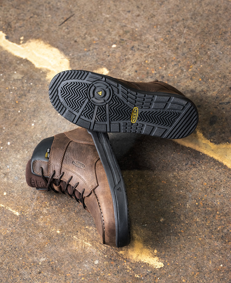 Keen Men's Gibson ESD Boot (Carbon Toe) Cascade Brown/Black
