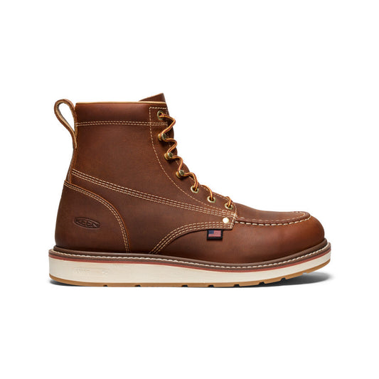 Keen Men's Liberty 6" Boot (Soft Toe) Leather Brown/Birch
