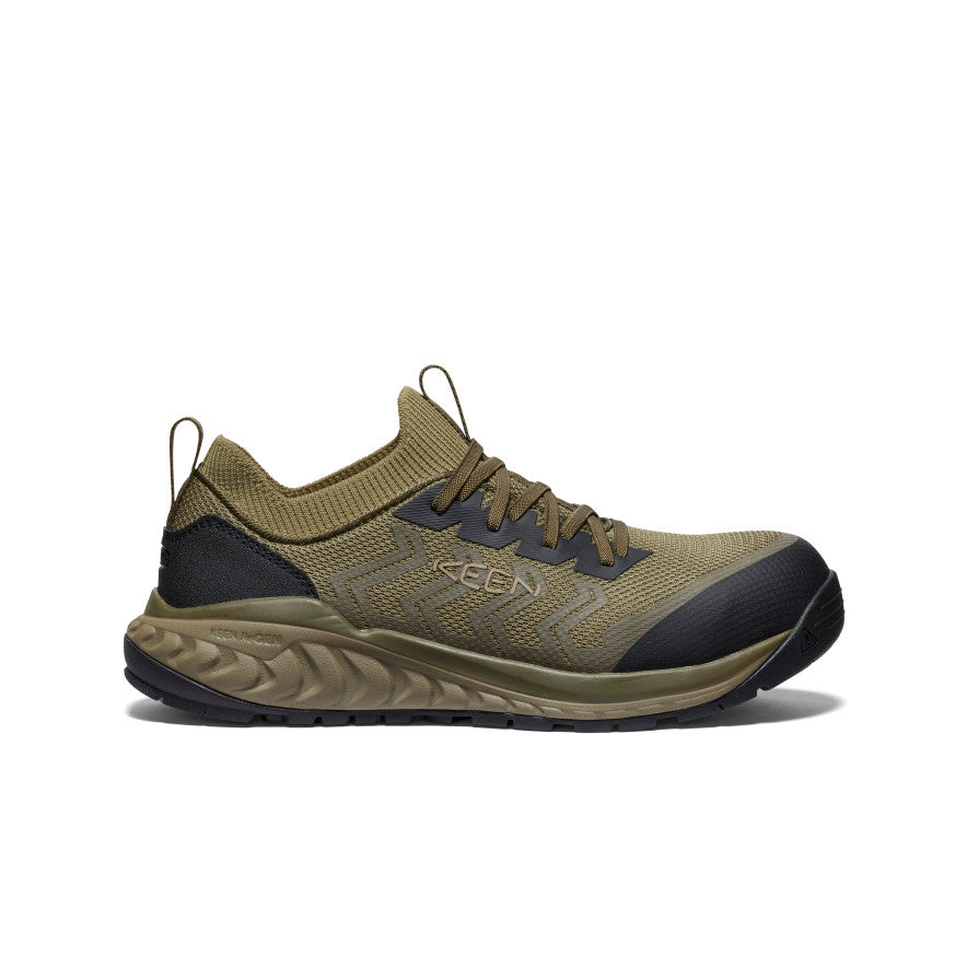 Keen Men's Arvada Shift Work Sneaker (Carbon Toe) Martini Olive/Black
