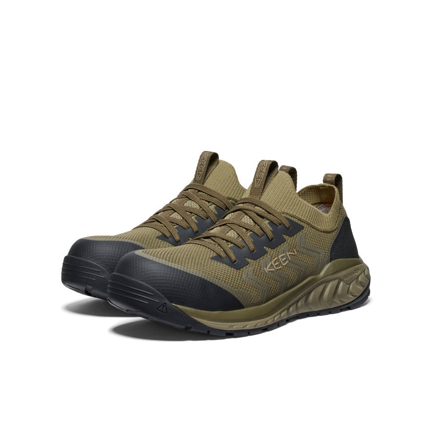 Keen Men's Arvada Shift Work Sneaker (Carbon Toe) Martini Olive/Black