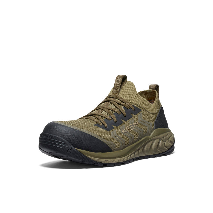 Keen Men's Arvada Shift Work Sneaker (Carbon Toe) Martini Olive/Black