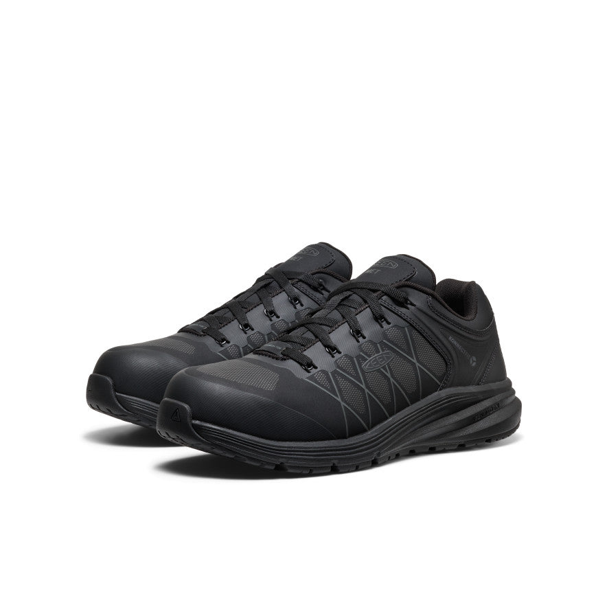 Keen Men's Vista Energy XT Work Sneaker INT MET (Carbon Toe) Black/Magnet