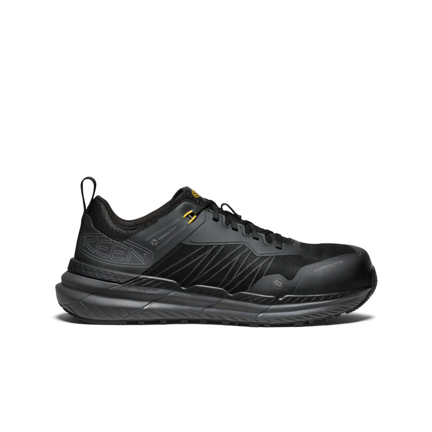 Keen Men's Speedworks Work Sneaker (Carbon Toe) Black/Steel Grey