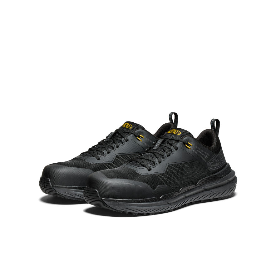 Keen Men's Speedworks Work Sneaker (Carbon Toe) Black/Steel Grey