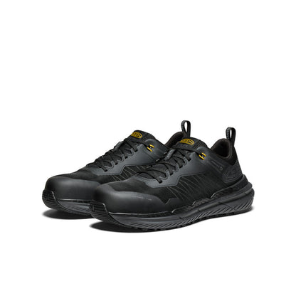 Keen Men's Speedworks Work Sneaker (Carbon Toe) Black/Steel Grey