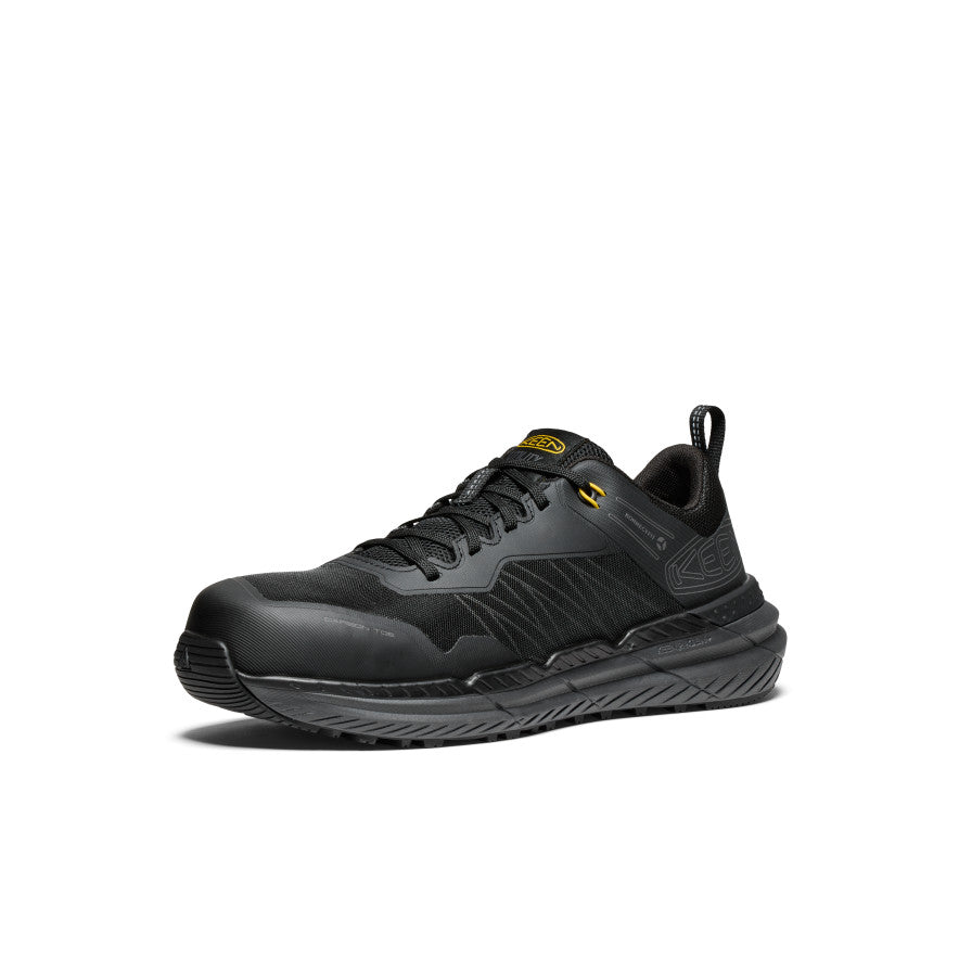 Keen Men's Speedworks Work Sneaker (Carbon Toe) Black/Steel Grey