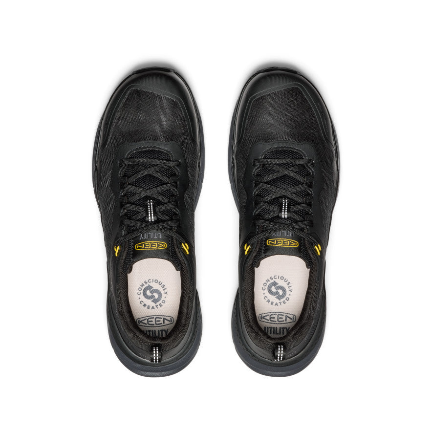 Keen Men's Speedworks Work Sneaker (Carbon Toe) Black/Steel Grey