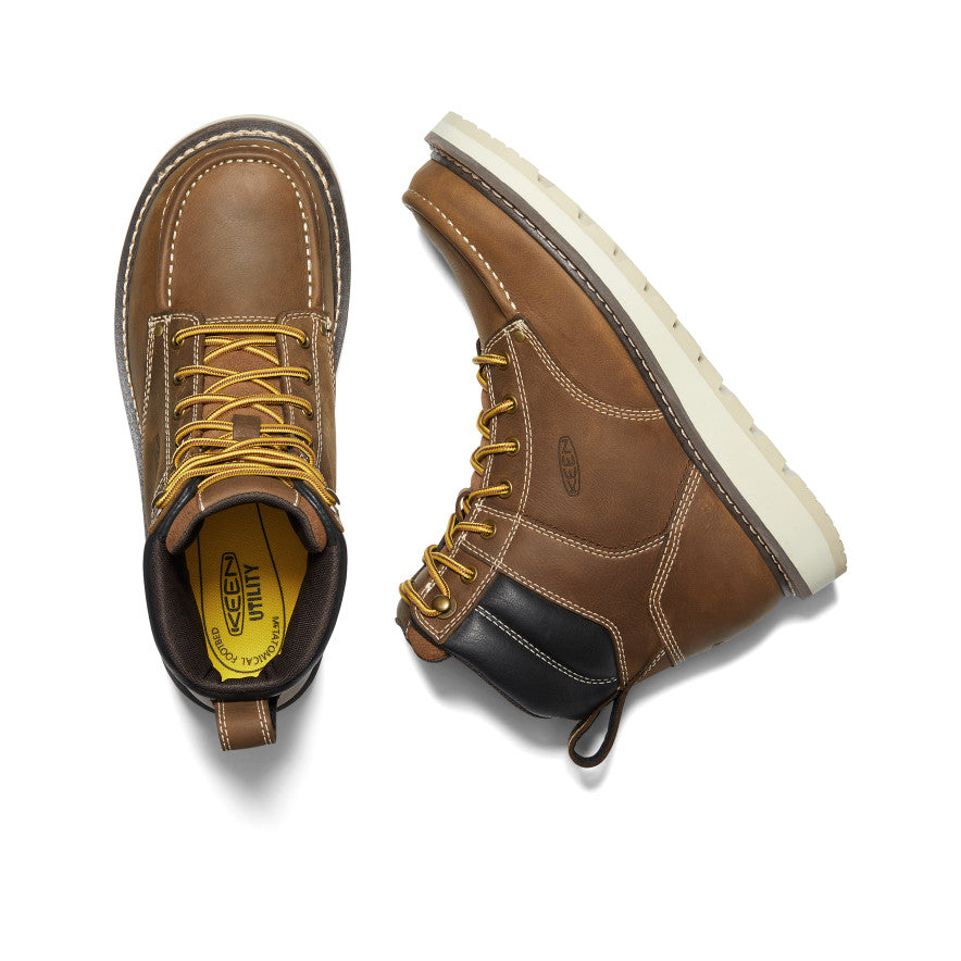 Keen Men's Cincinnati 6" Boot (Soft Toe) Belgian/Sandshell