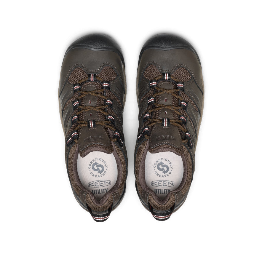 Keen Men's Lansing Low (Steel Toe) Cascade Brown/Fired Brick