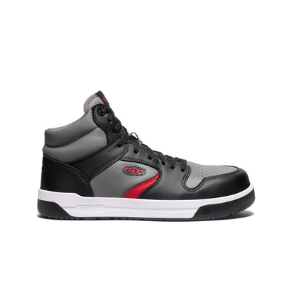Keen Men's Overton Mid Work Shoe (Carbon Toe) Steel Grey/Black